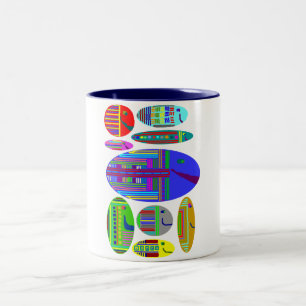 Ozean-Fisch-Art-Kaffee-Tasse Zweifarbige Tasse