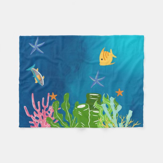 Ozean Fleecedecke (Vorderseite (Horizontal))