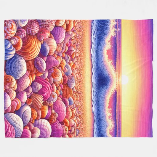 Ozean Fleecedecke (Vorderseite (Horizontal))