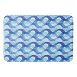 Ozean-Fluss-Wasserfarben-Wellenmuster Badematte