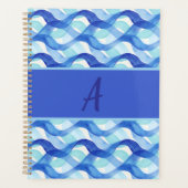 Ozean-Fluss-Wasserfarben-Wellenmuster Planer (Vorderseite)