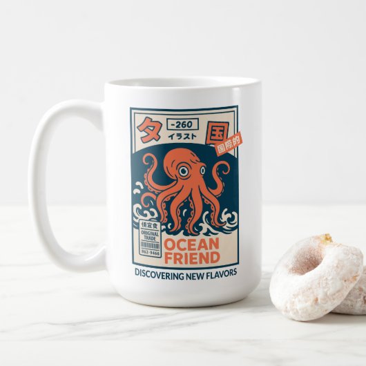 Ozean Freund Kaffeetasse (Mit Donut)