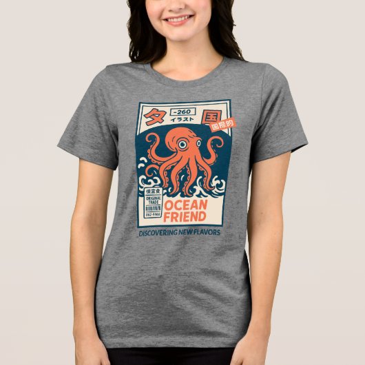 Ozean Freund Tri-Blend Shirt (Vorderseite)