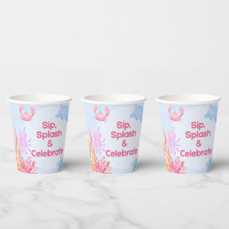 Ozean Freunde Geburtstagsparty Tasse Pappbecher