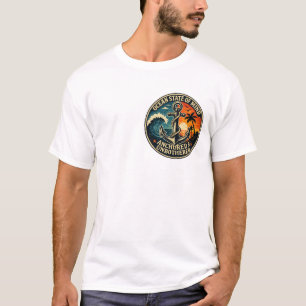 Ozean Gemütszustand Anker Vintage Sonnenuntergang  T-Shirt