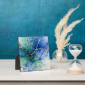 Ozean-Geode-Alkohol-Tinte Goldadern Fotoplatte (InSitu)