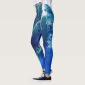 Ozean-Gezeiten-abstrakte Leggings (Links)