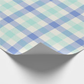 Ozean-Gingham - Geschenkpapier (Ecke)