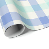 Ozean-Gingham - Geschenkpapier (Rolleneckpunkt)