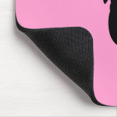 Ozean Glow_Black-on-Pink Meerjungfrau Mousepad (Ecke)