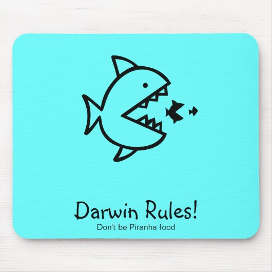Ozean Glow_Darwin Regeln! Mousepad (Vorne)