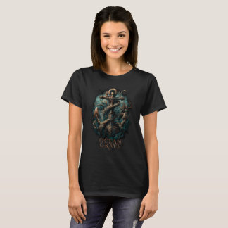 Ozean-Grab-Kraken-Anker-Dunkles-T-Shirt für Damen T-Shirt