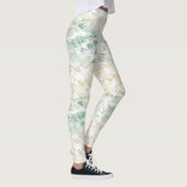 Ozean Grün Creme Abstract Leggings (Rechts)