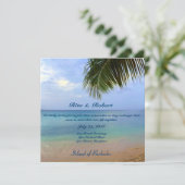 Ozean | Handfläche | Einladung zur Hochzeit Semi G (Stehend Vorderseite)