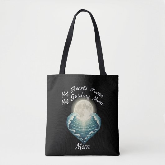 Ozean Herz Führender Mond Mama Tasche (Vorderseite)
