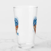 Ozean-Herzwellen und Muscheln – Individuelle Küste Glas (Links)