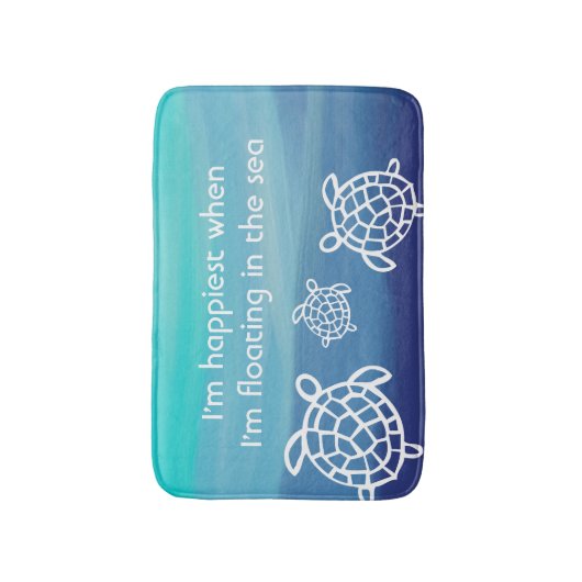 Ozean Honu Meeresschildkröten Badematte (Vorderseite Vertikal)