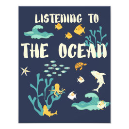 Ozean hören, Erde Fotodruck