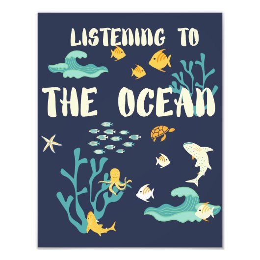 Ozean hören, Erde Fotodruck (Vorne)