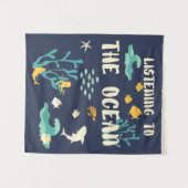 Ozean hören, Erde Wandteppich (Vorderseite (Horizontal))