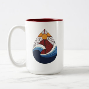 Ozean im Drop Two-Tone Kaffeebecher Zweifarbige Tasse