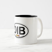 Ozean-Insel-Strand Zweifarbige Tasse (VorderseiteRechts)