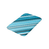 Ozean-Inspirierte Blaue/aquamarine/Aqua-Streifen Badematte (Schrägansicht)