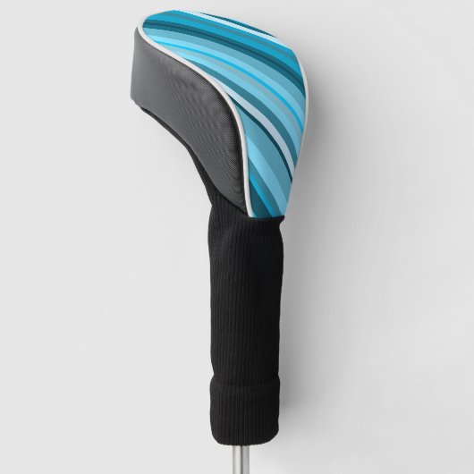 Ozean-Inspirierte Blaue/aquamarine/Aqua-Streifen Golf Headcover (angewinkelt)