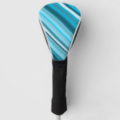 Ozean-Inspirierte Blaue/aquamarine/Aqua-Streifen Golf Headcover (Vorderseite)