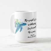 Ozean-inspirierte Wasserfarbe Kaffeetasse (Vorderseite Links)
