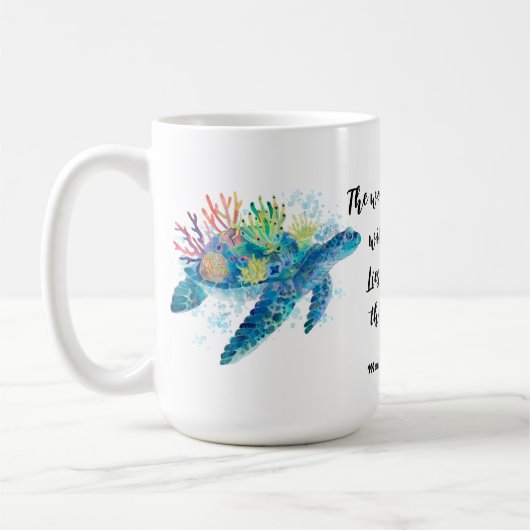 Ozean-inspirierte Wasserfarbe Kaffeetasse (Links)