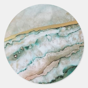 Ozean-inspirierter Telefon-Griff Runder Aufkleber