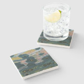 Ozean-Jasper-Platte Steinuntersetzer (Seitenansicht)