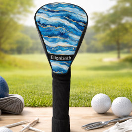 Ozean-Juwel-Achat personalisiert Golf Headcover
