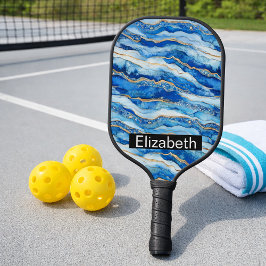 Ozean-Juwel-Achat personalisiert Pickleball Schläger