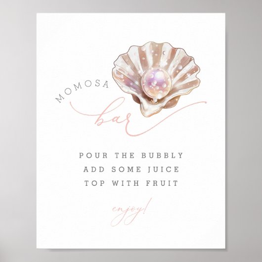 Ozean kleine Perle unter dem Meer Momosa Bar Zeich Poster (Vorne)