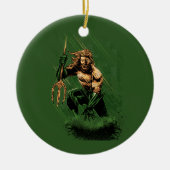 Ozean König Dreizack Krieger Dynamische Comic Kuns Keramik Ornament (Vorne)