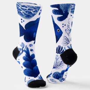 Ozean-Korallenriff-Besatzungssocken für Männer ode Socken