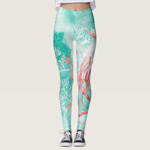 Ozean-Korallenriff-Muster Leggings
