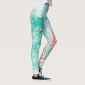 Ozean-Korallenriff-Muster Leggings (Rechts)
