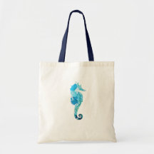 Ozean-Kunst-Tasche - Seepferdchen