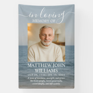 Ozean Küsten Mann Foto Trauer Gedenkfeier  Banner