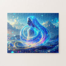 Ozean-Lady-Genie-Zauber-Fantasie-Kunst