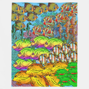 Ozean-Leben-kundenspezifische Fleece-Decke Fleecedecke