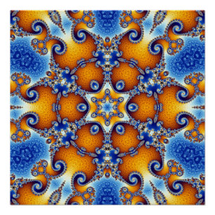 Ozean-Leben-Mandala Poster
