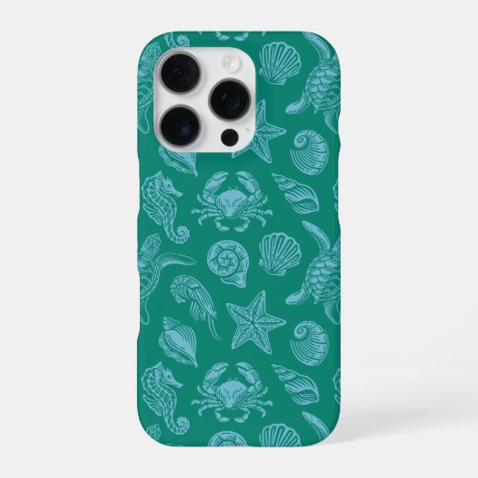 Ozean-Lebensmuster - Meeresästhetik iPhone Hülle (Rückseite)