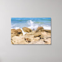 Ozean-Leinwand-Wanddekoration Felsiger Strand