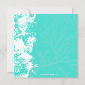 Ozean-Liebeaquamarines Seashellschic-Brautparty Einladung (Rückseite)
