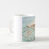 Ozean-Liegestuhl Sonnenschein Kaffeetasse (Vorderseite Links)
