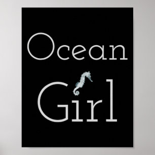 Ozean Mädchen Surfen Surfer Meer Urlaub Teenager K Poster